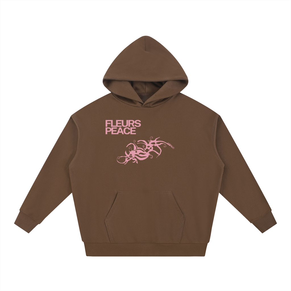 hoodie,oversized,heavyweight,brown,pink