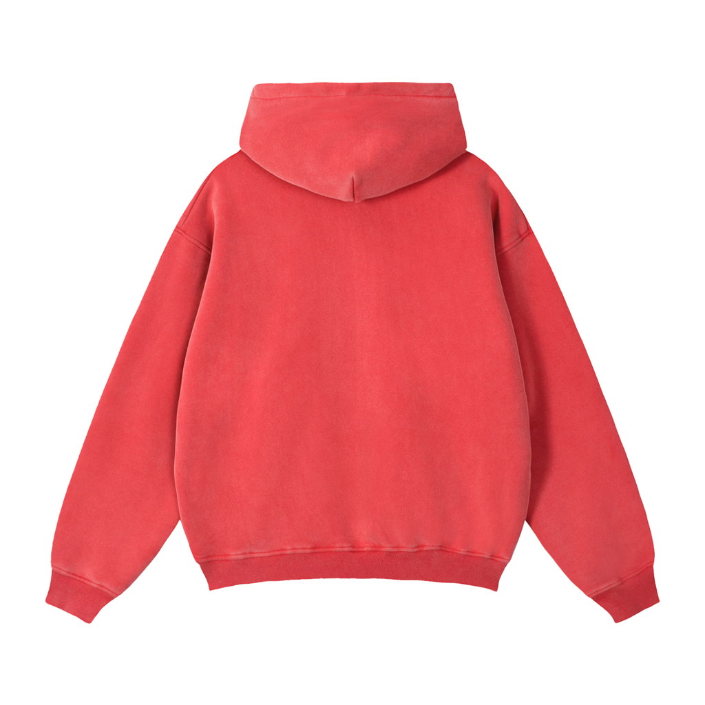 Zip,hoodie,unisex,red