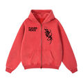 Zip,hoodie,unisex,red