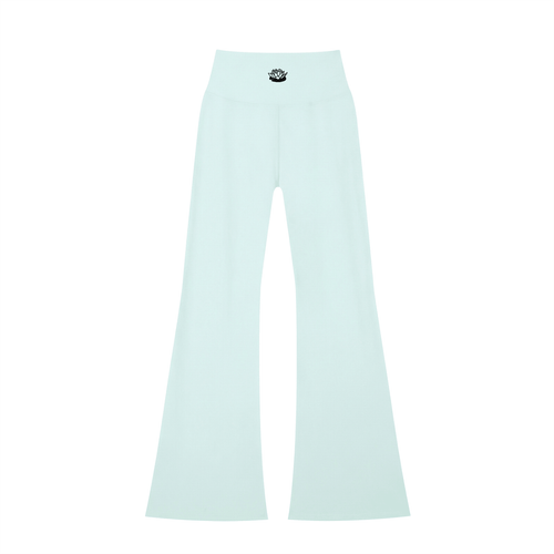 Delphinium Light Blue 2000's Legging Flares Back with Lotus