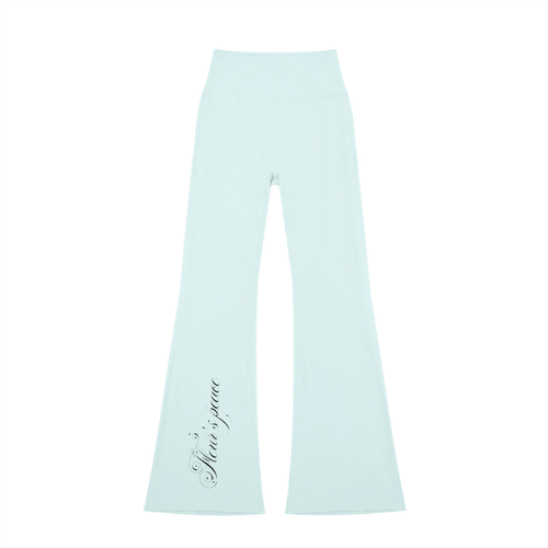 Delphinium Light Blue 2000's Legging Flares Front