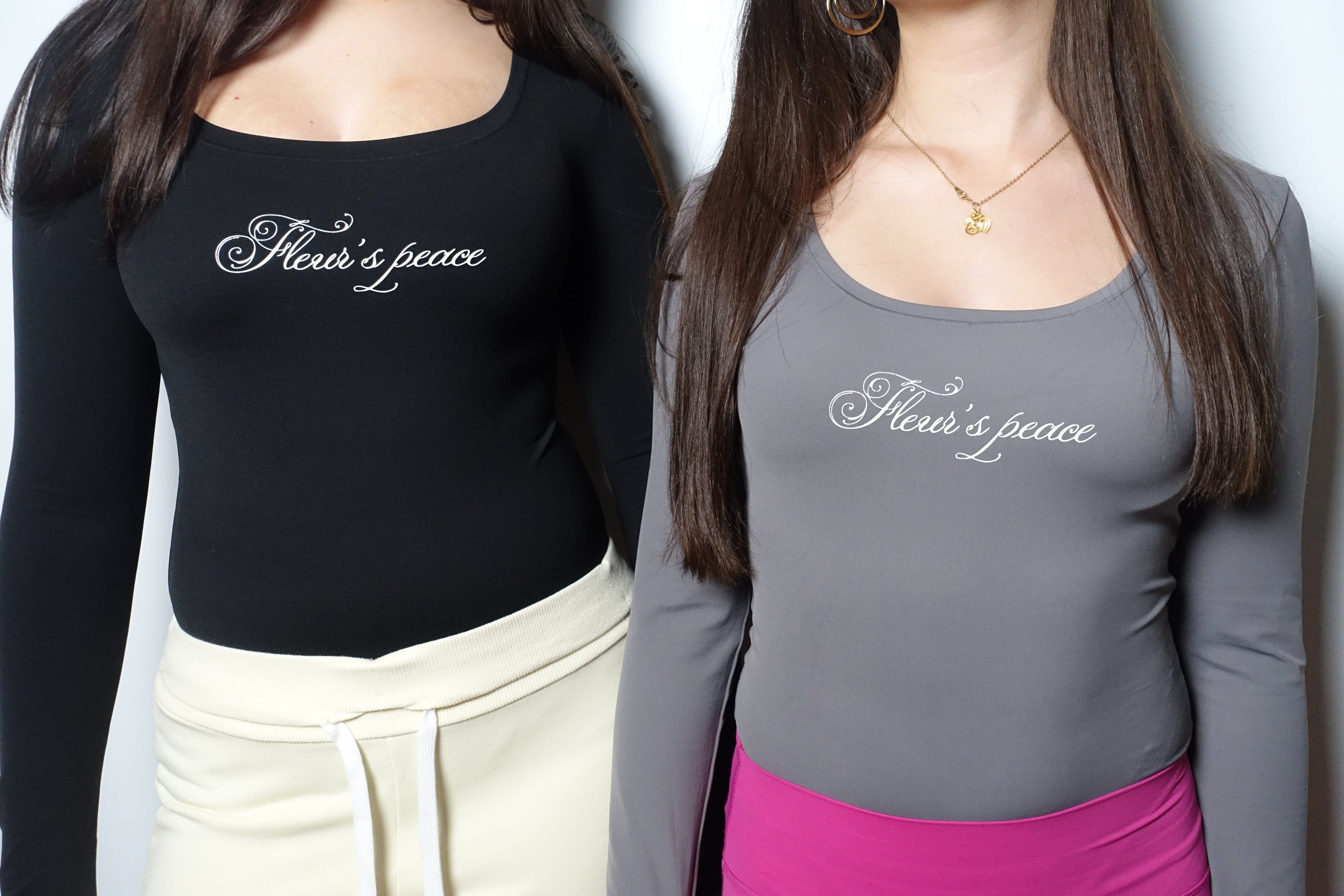 Fleur's Peace Iconic Slimming Bodysuit worn by 2 models