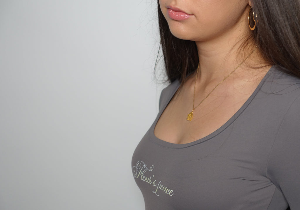 Fleur's Iconic Slimming Bodysuit in Grey worn by model