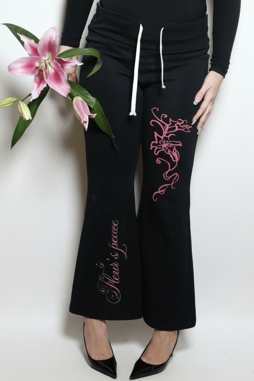 FOMO 2000's Low Rise Yoga Pants - Fleur's Peace