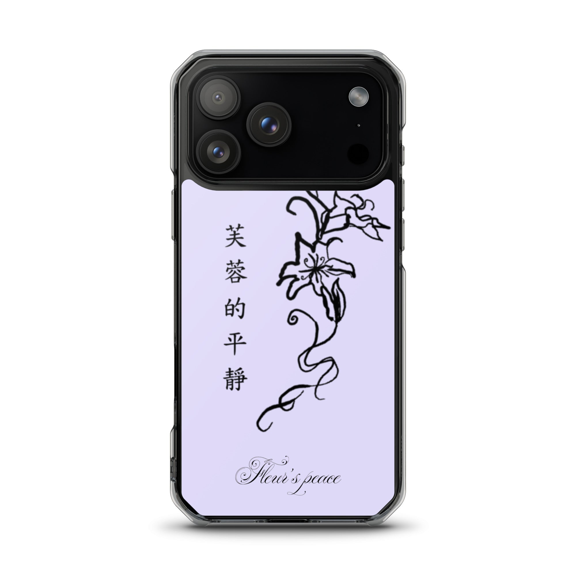Protective Hibiscus Tranquility iphone case - Fleur's Peace