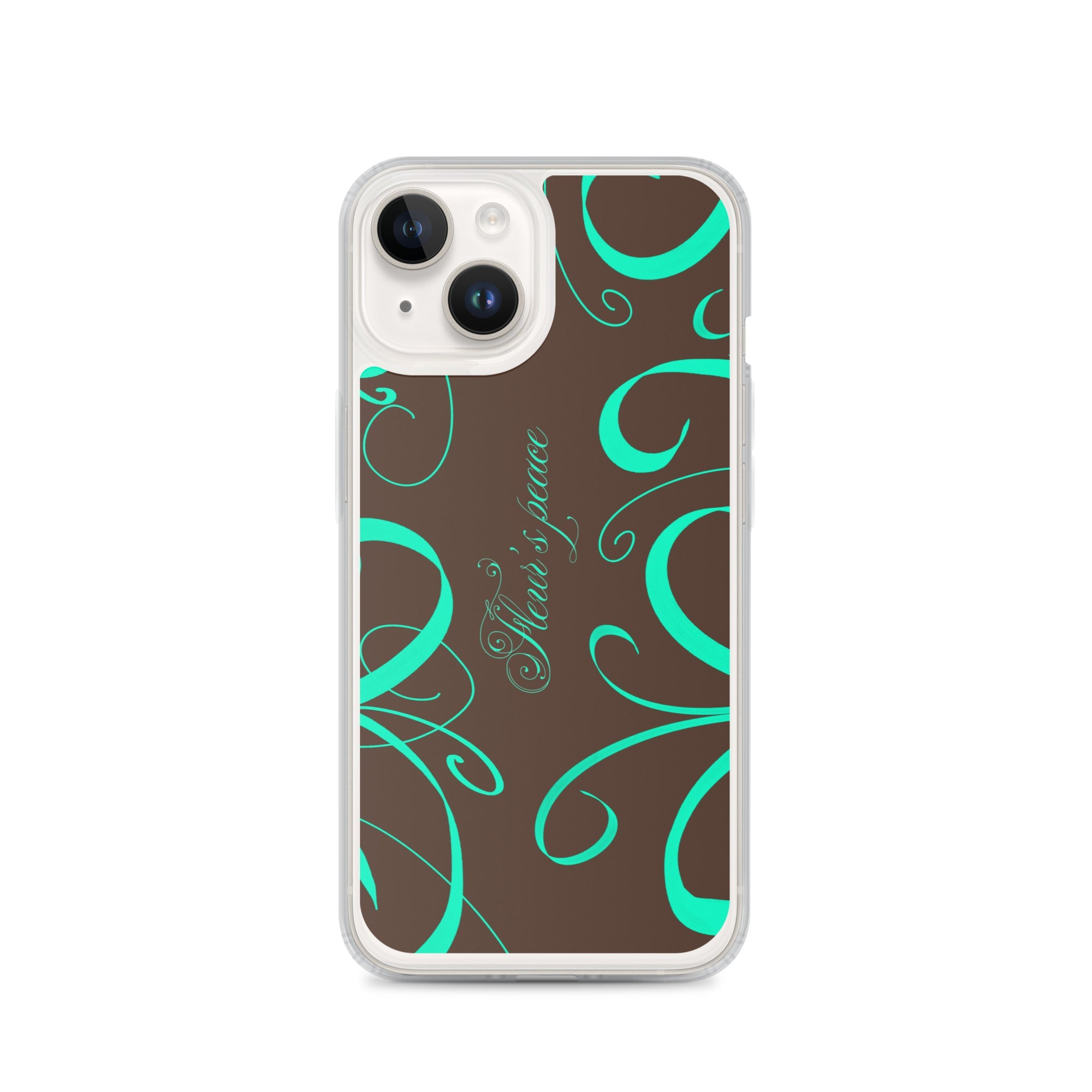 Protective Swirly Mint iphone case - Fleur's Peace