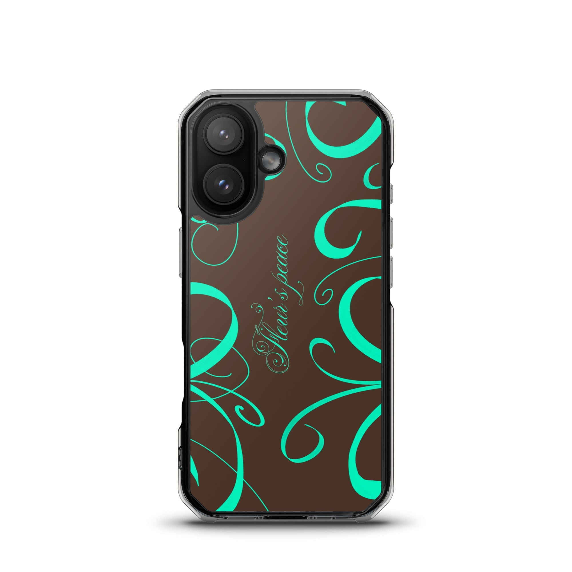 Protective Swirly Mint iphone case - Fleur's Peace