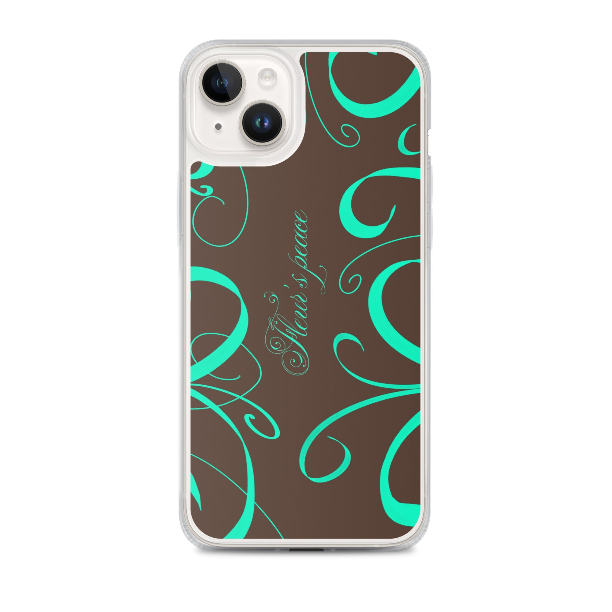 Protective Swirly Mint iphone case - Fleur's Peace