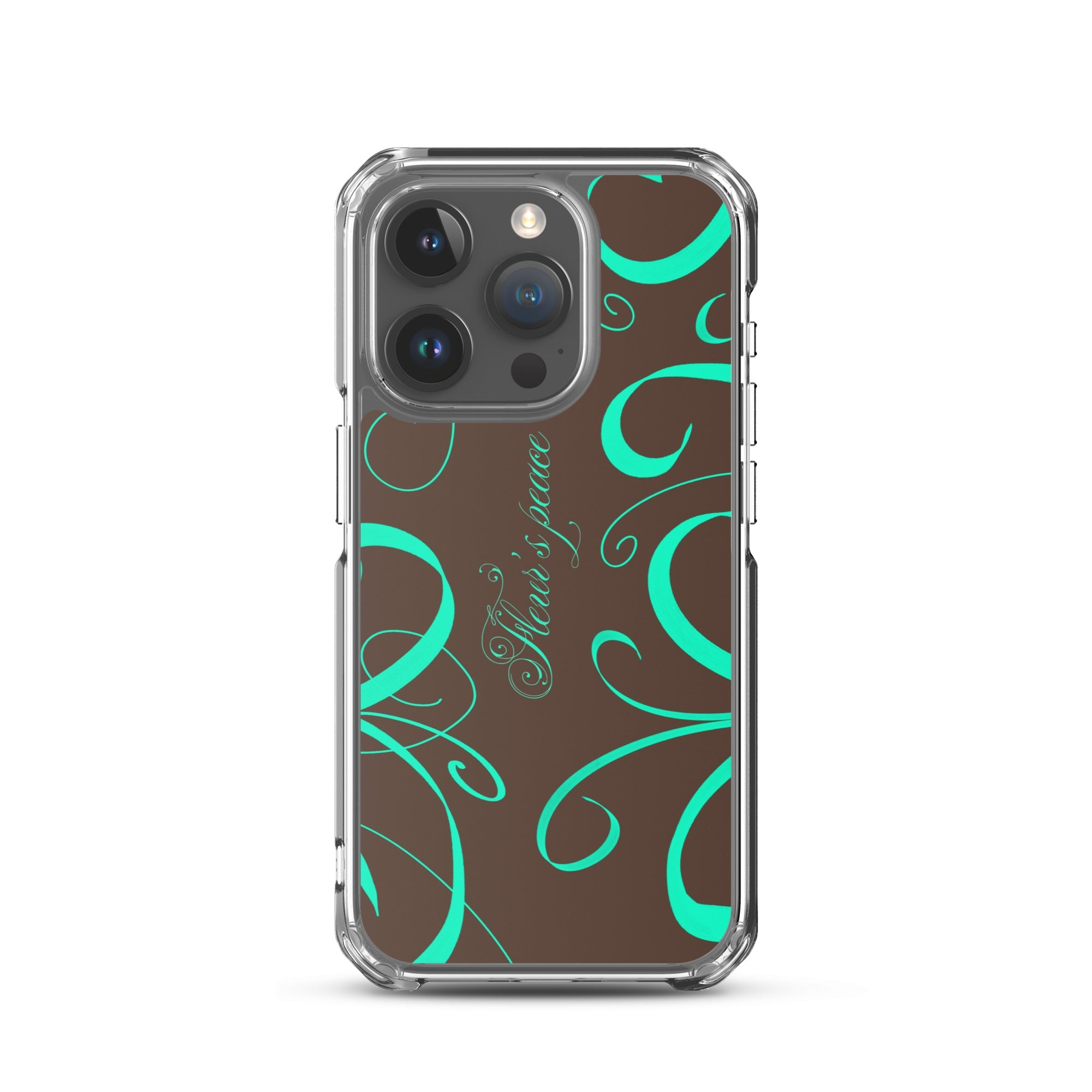 Protective Swirly Mint iphone case - Fleur's Peace
