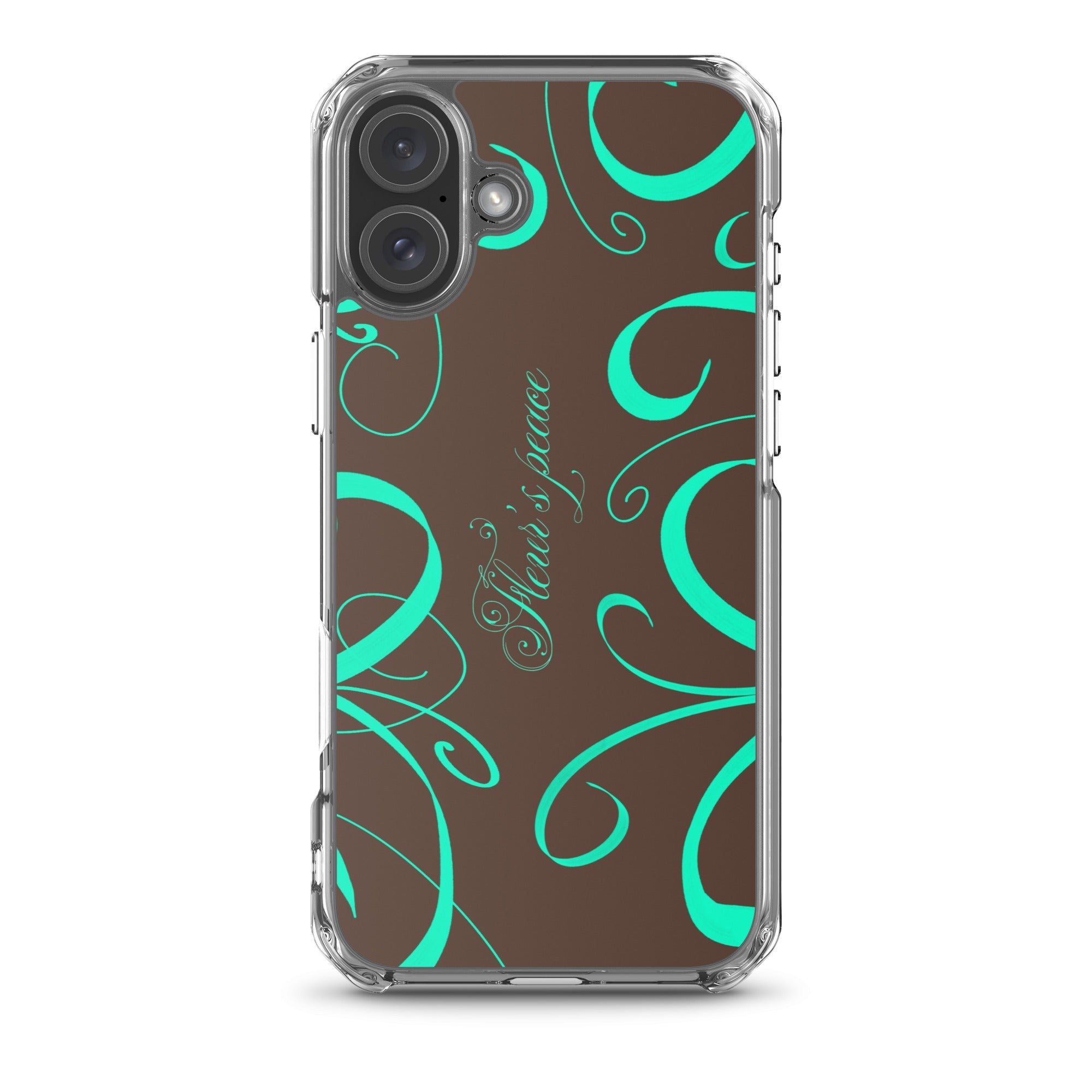 Protective Swirly Mint iphone case - Fleur's Peace