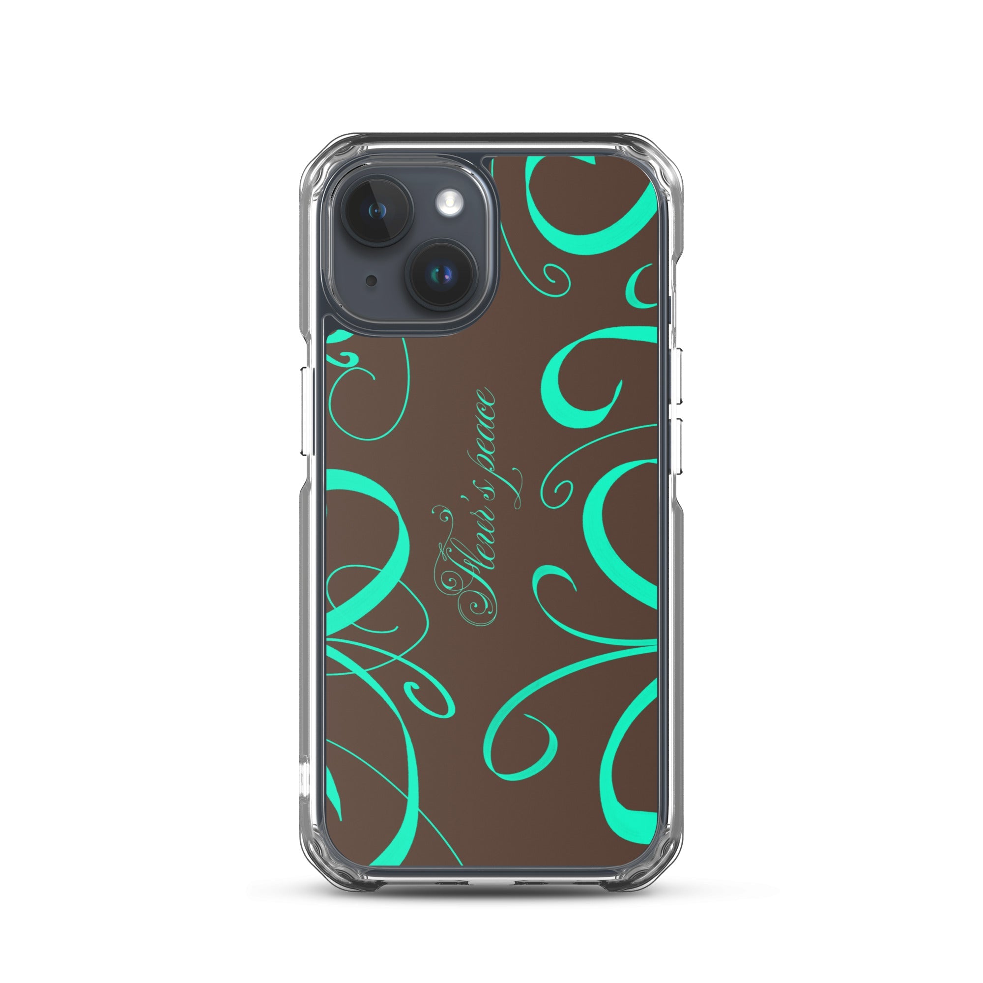 Protective Swirly Mint iphone case - Fleur's Peace
