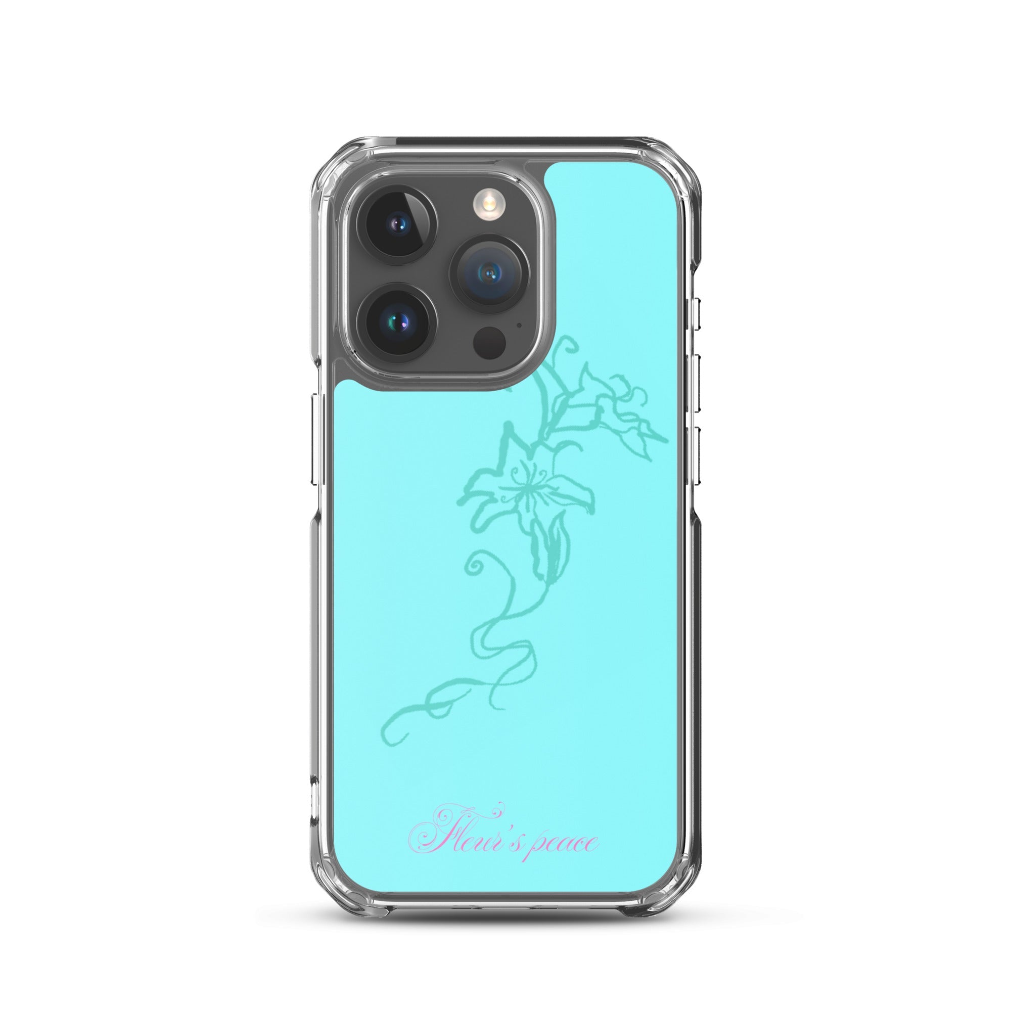 Tiffany Blue Hibiscus iphone case - Fleur's Peace