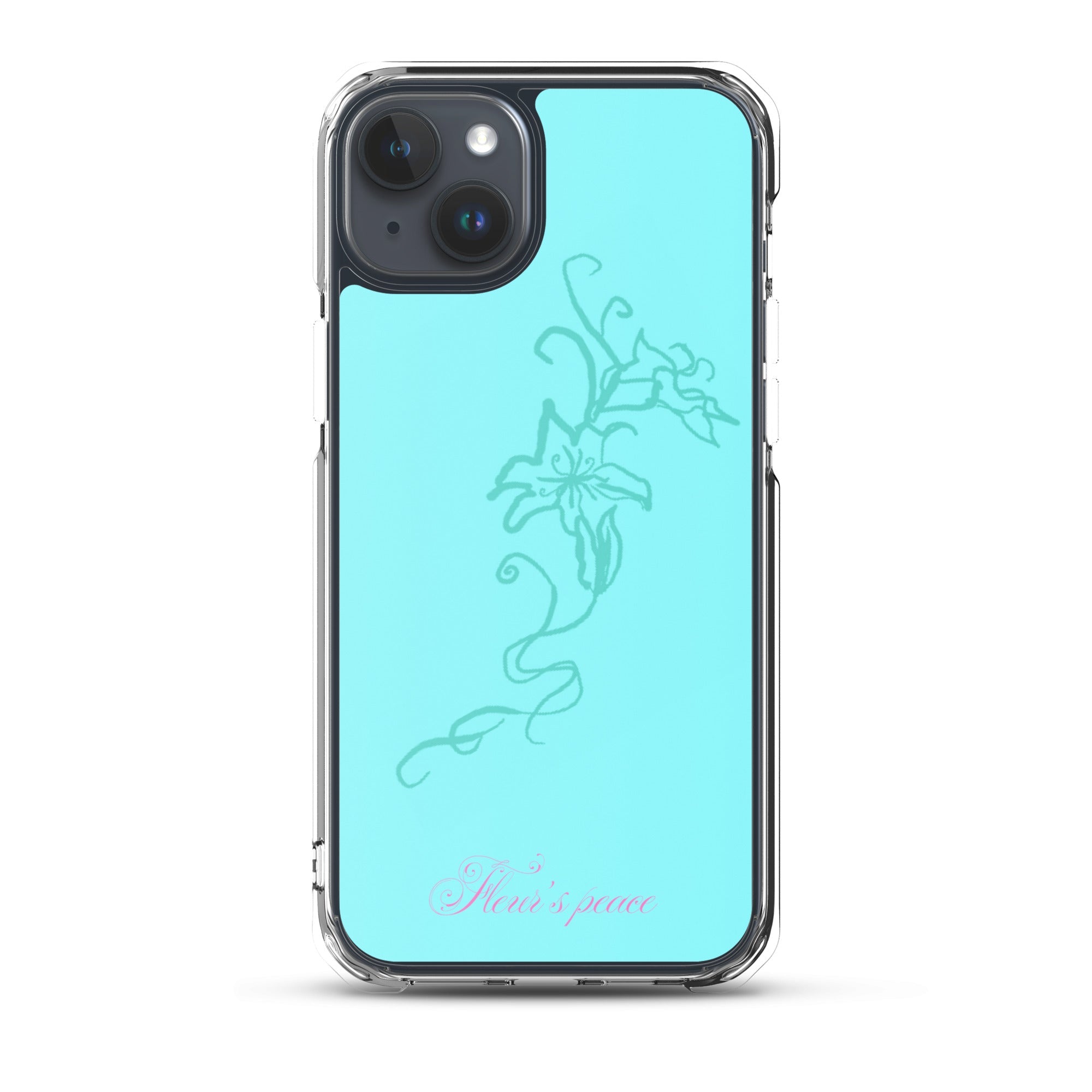 Tiffany Blue Hibiscus iphone case - Fleur's Peace