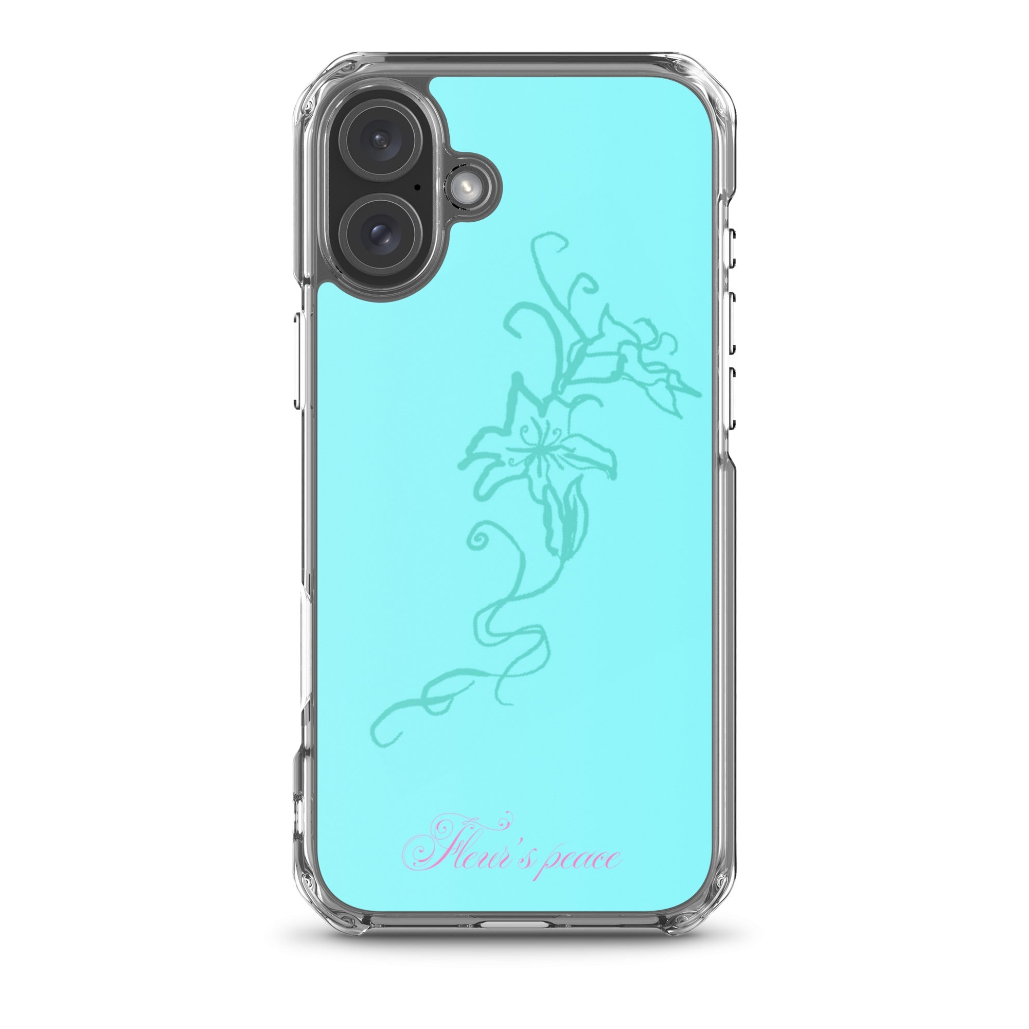 Tiffany Blue Hibiscus iphone case - Fleur's Peace