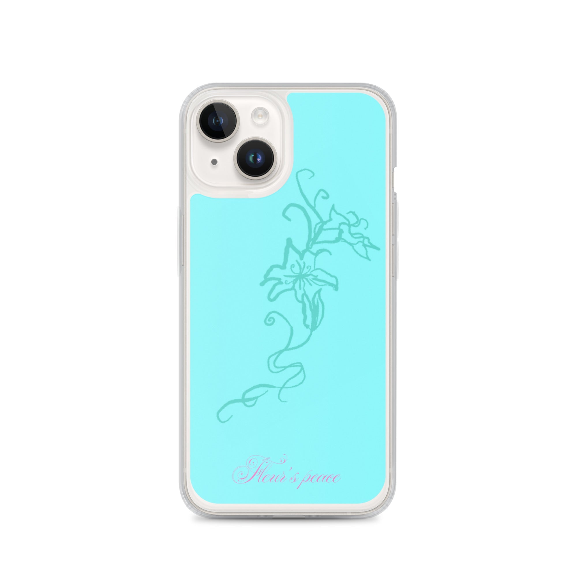 Tiffany Blue Hibiscus iphone case - Fleur's Peace