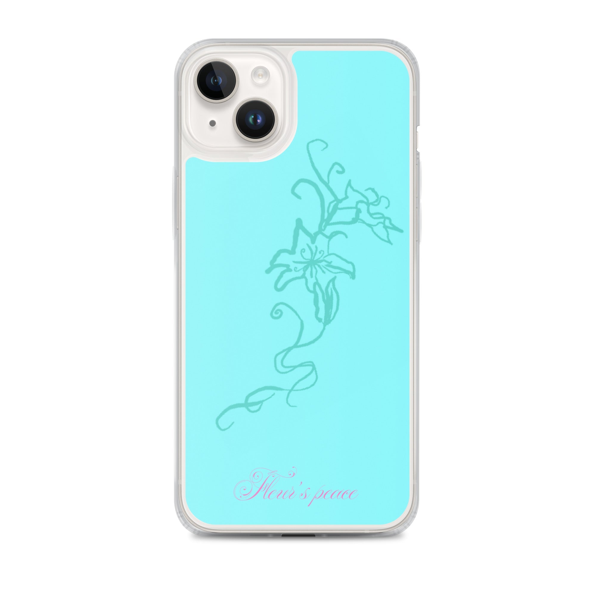 Tiffany Blue Hibiscus iphone case - Fleur's Peace