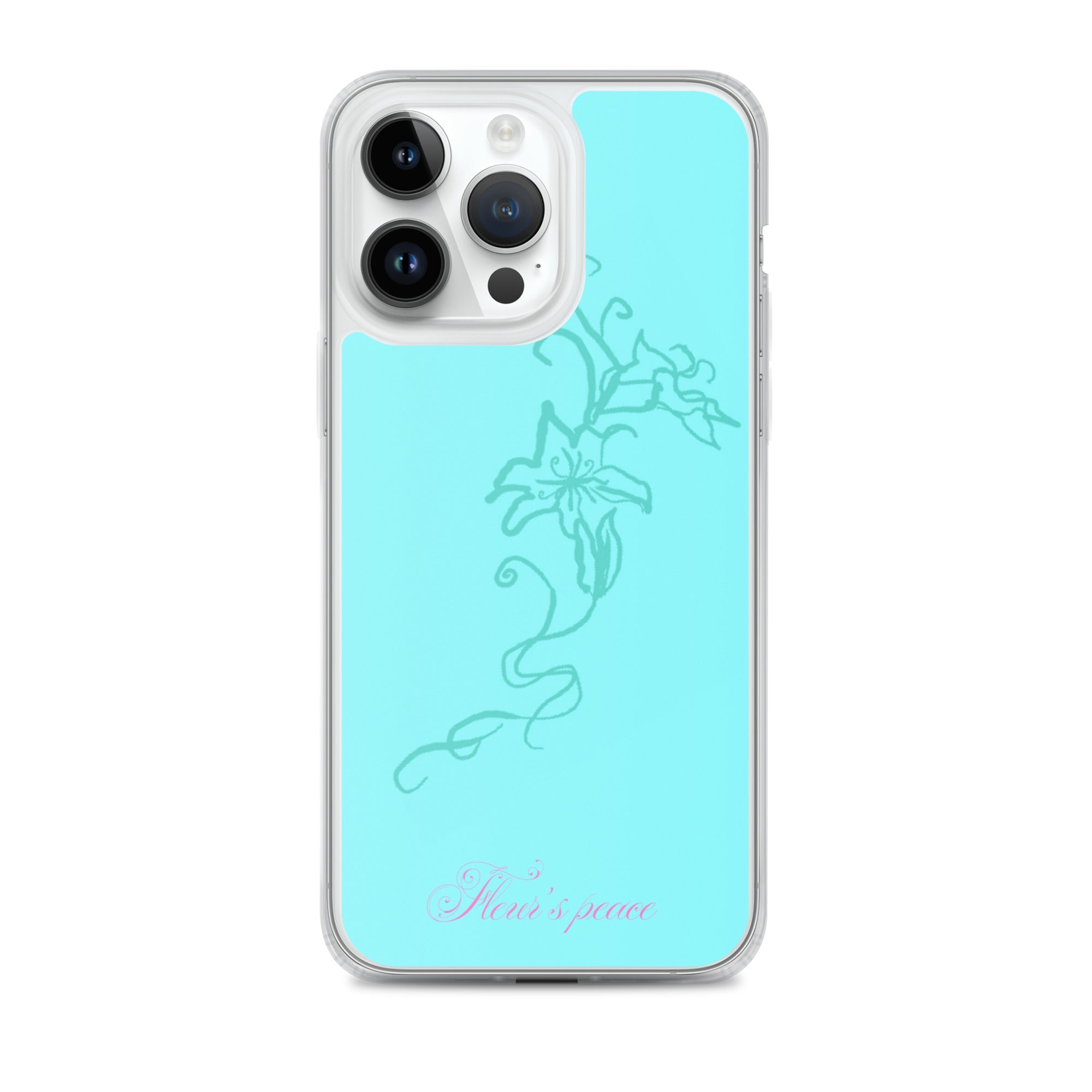 Tiffany Blue Hibiscus iphone case - Fleur's Peace