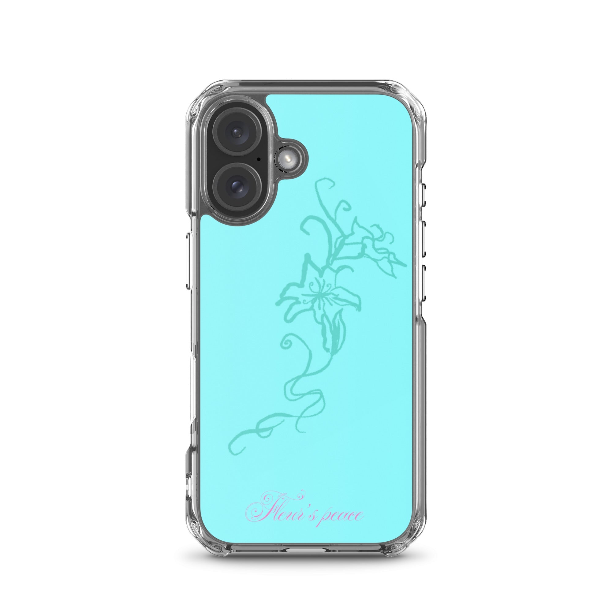 Tiffany Blue Hibiscus iphone case - Fleur's Peace