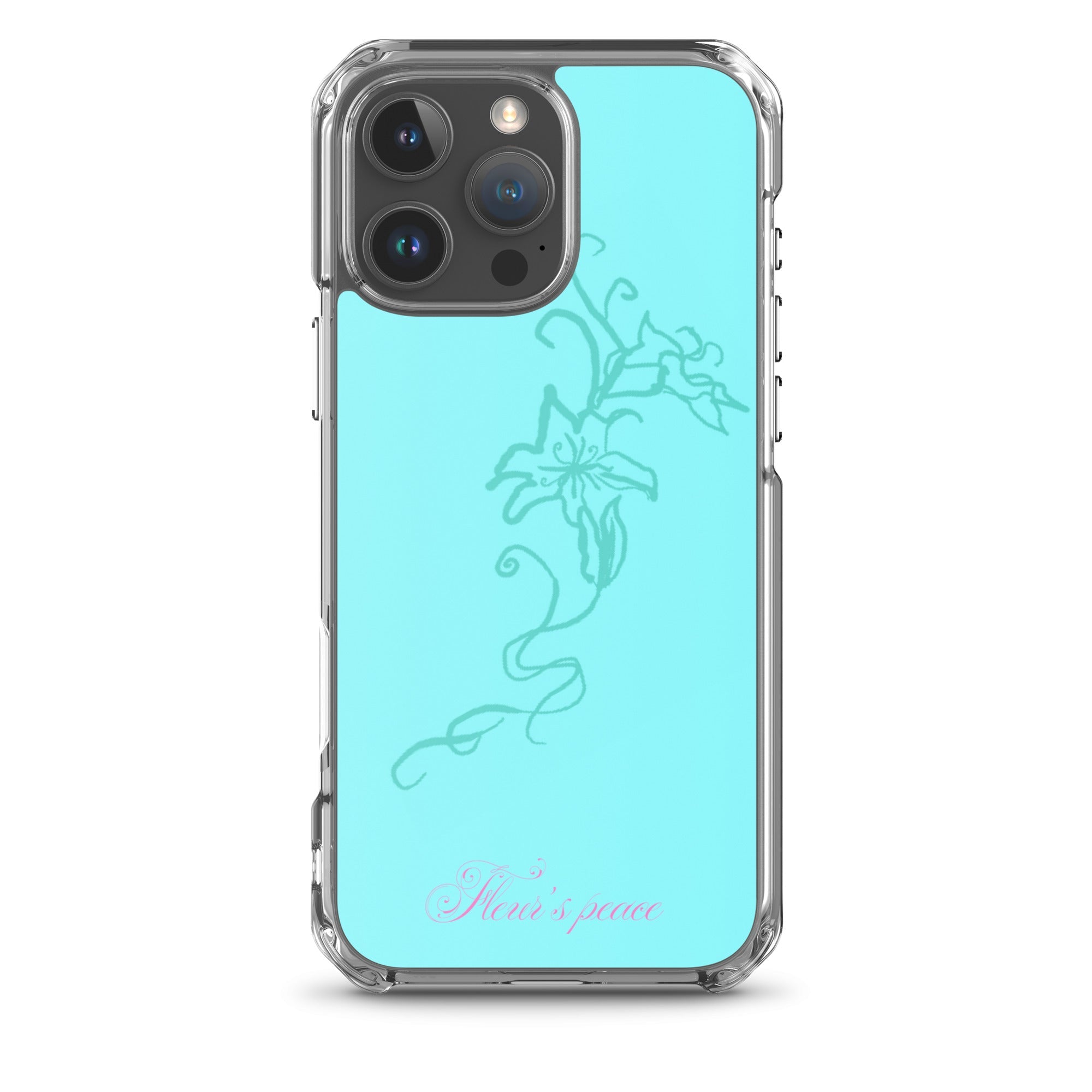 Tiffany Blue Hibiscus iphone case - Fleur's Peace