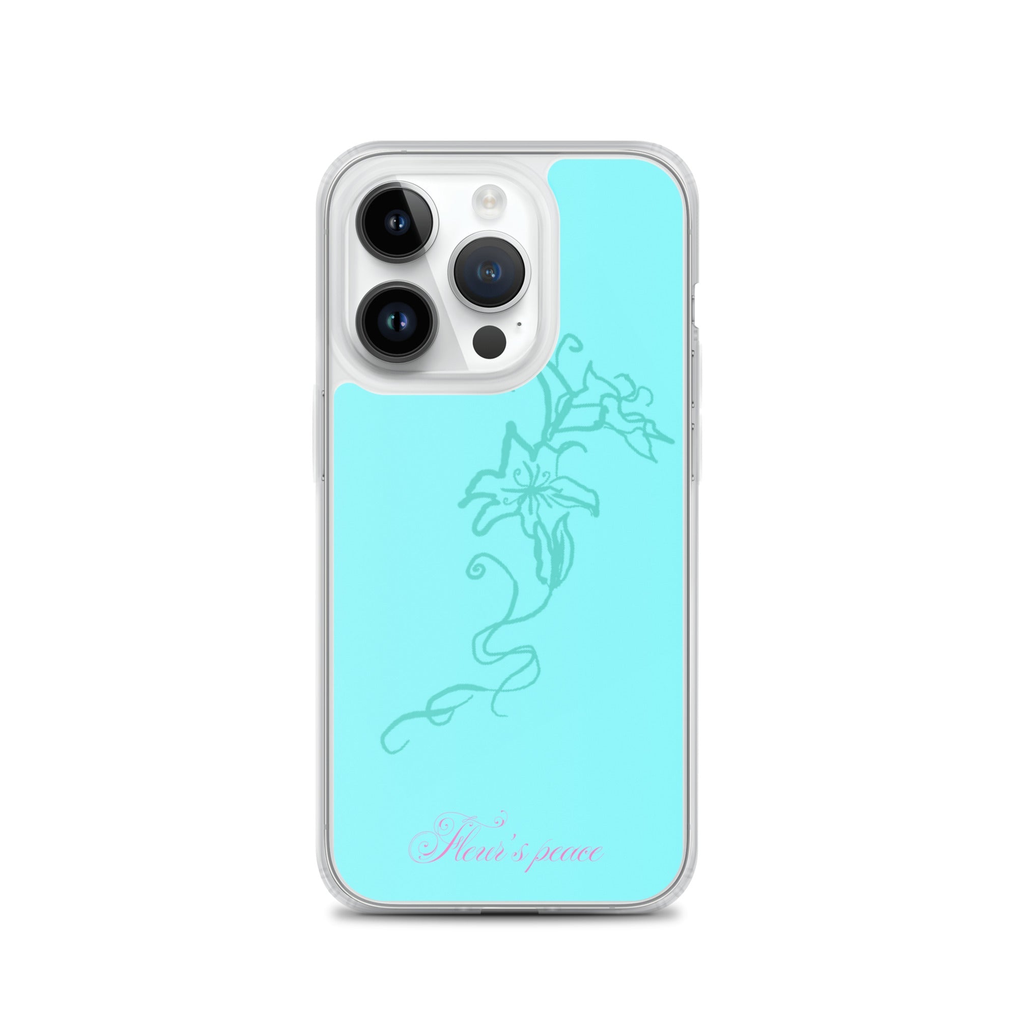 Tiffany Blue Hibiscus iphone case - Fleur's Peace